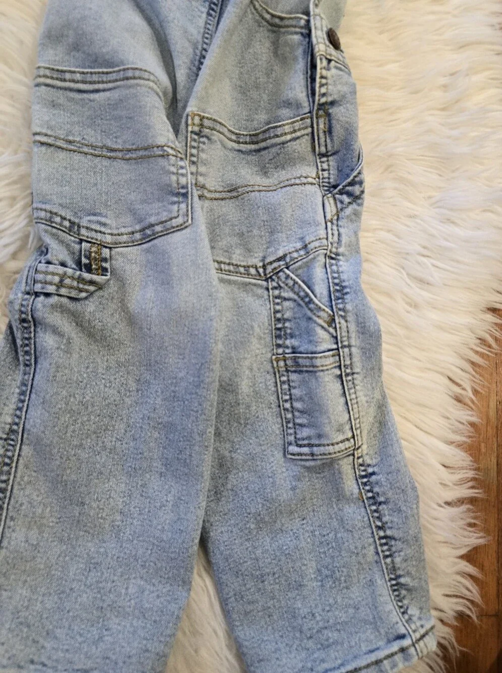 ​OshKosh Bgosh Toddler 2T Light Wash Denim Overalls Blue Bib Jeans Dungaree Pant
